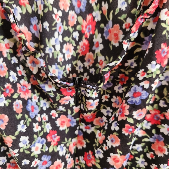 Princess Polly Dress Mini Floral Cutout Back Sleeveless Black Multicolor Size 4 - Picture 7 of 7